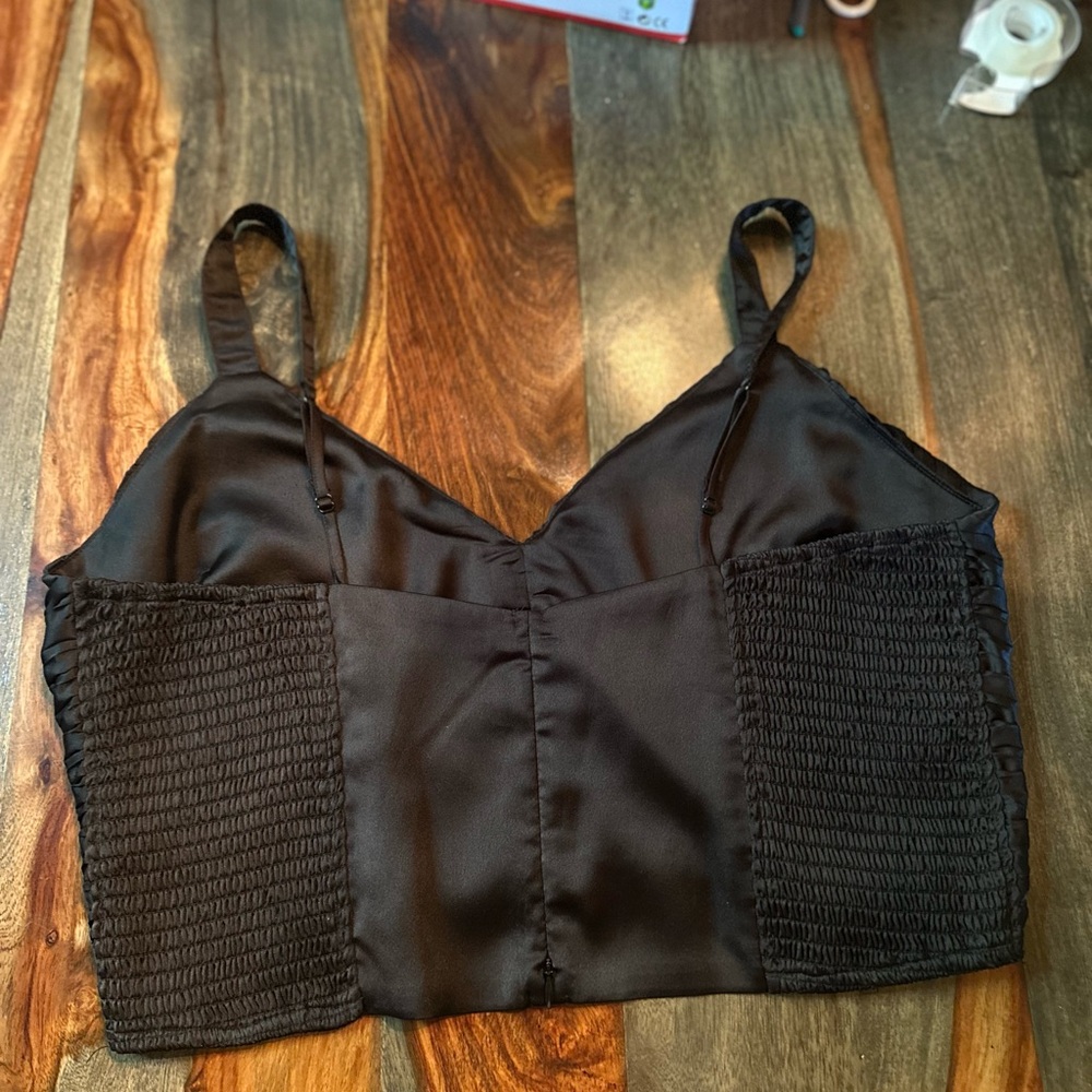 Abercrombie & Fitch Ruched Plunge Set Top - Picture 2 of 7